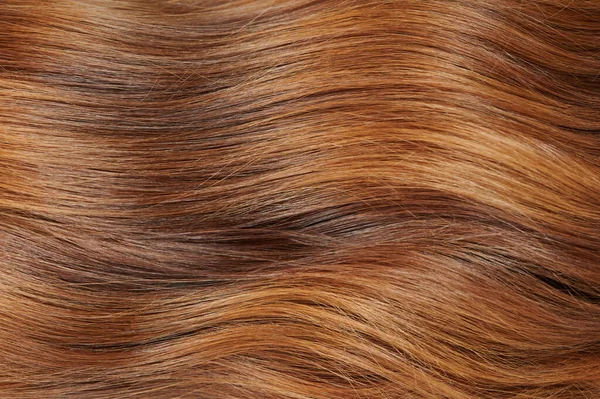 Πορτοκαλί Χρώμα Γυναίκα Φόντο Μαλλιών Υφή Καθαρά Πορτοκαλί Κυματιστά Μαλλιά — Φωτογραφία Αρχείου