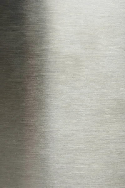 Oberfläche Des Grau Gebürsteten Metallhintergrundes Makro Nahaufnahme — Stockfoto