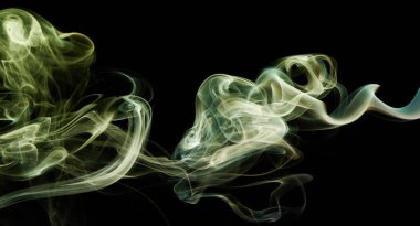 Siyah arkaplanda pürüzsüz şekilli soyut sarı eğri arkaplan