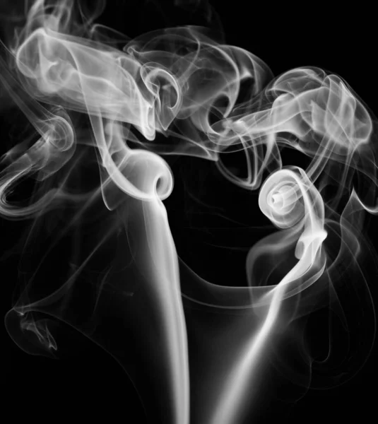 Cinza Fumaça Fundo Abstrato Curles Preto Branco — Fotografia de Stock