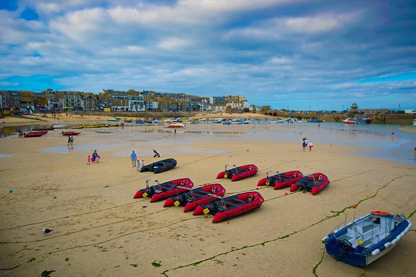 Dinghy Style Hire Boats Shore Ives Cornwall — Stock Photo, Image