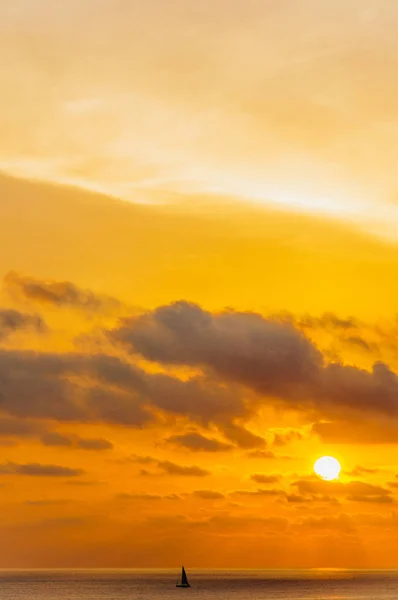 Puesta Sol Sobre Mar Mallorca — Foto de Stock