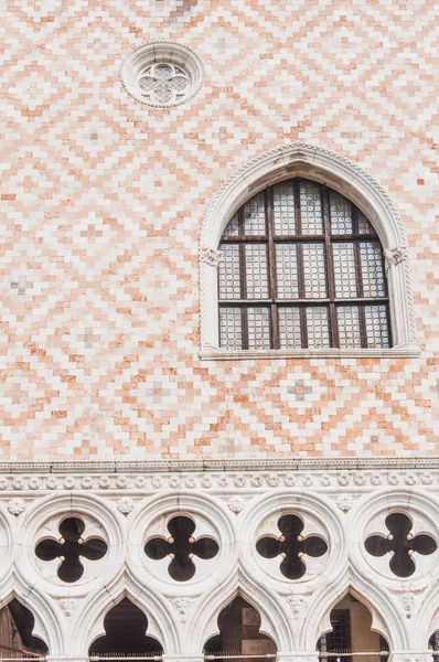 Détail Façade Palais Des Doges Venise — Photo