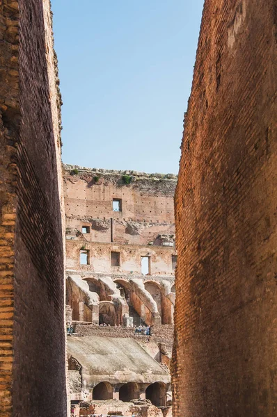Vnitřní Pohled Koloseum Římě Itálie — Stock fotografie