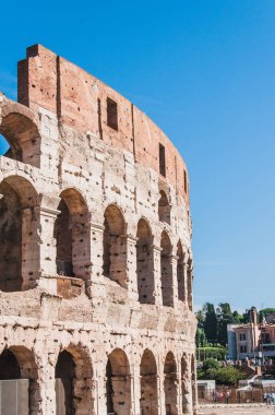 İtalya, Roma 'daki Colosseum' un dış görünüşü