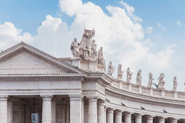 Колоннада Бернини Площади Святого Петра Рима Ватикана Италии — стоковое фото