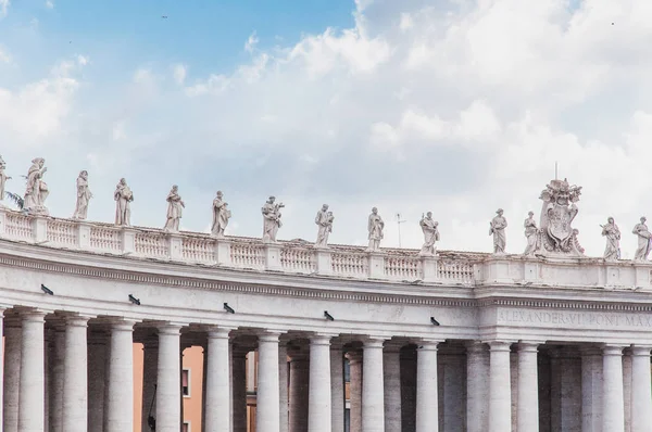 Колоннада Бернини Площади Святого Петра Рима Ватикана Италии — стоковое фото