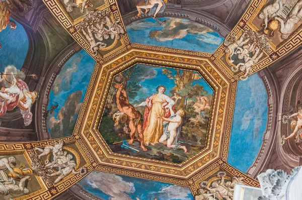 Mennyezet Festmények Vatikáni Múzeum Rómában Olaszországban — Stock Fotó