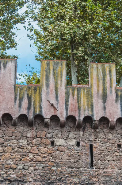 Wall on St. Peter\'s Square from Rome to the Vatican in Italy