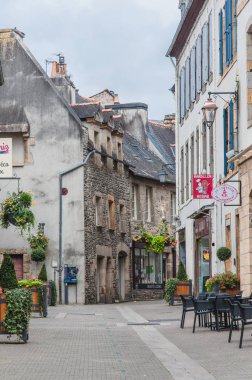 Rohan bridge uygulamasında Fransa Finistère içinde Landerneau şehir merkezi