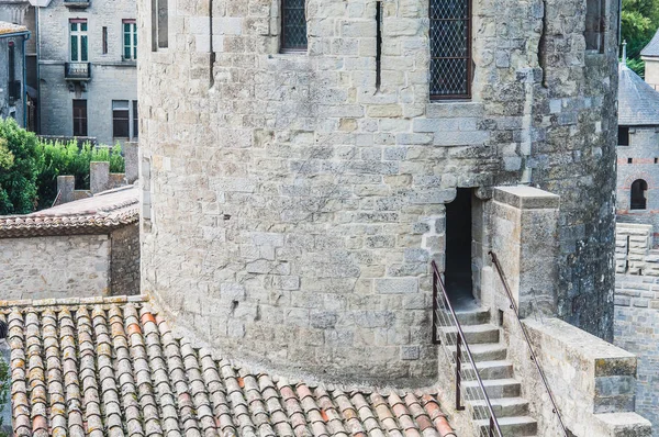 Murallas de la ciudad medieval de Carcasona en Francia — Foto de Stock