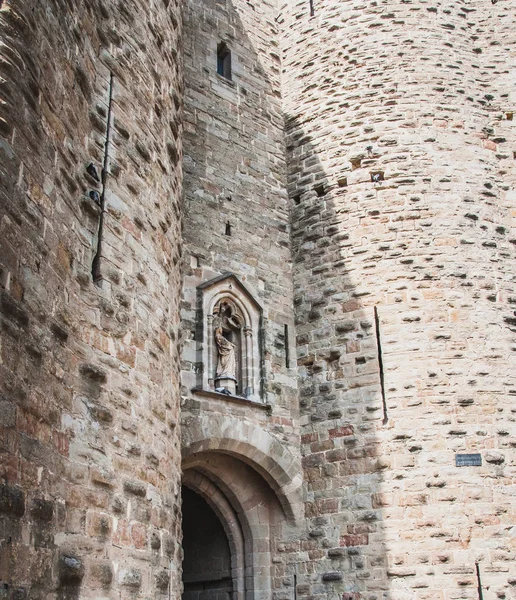 Murallas de la ciudad medieval de Carcasona en Francia — Foto de Stock