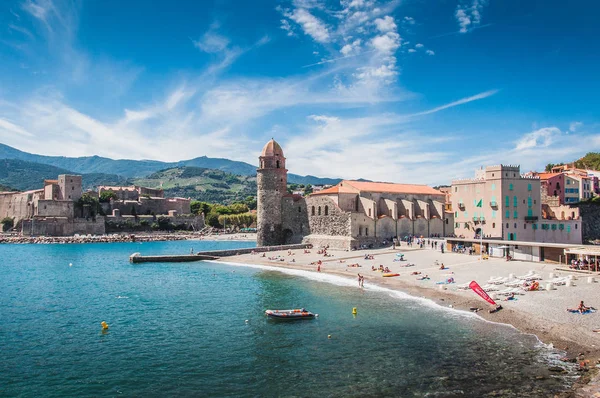 Kościół Matki Bożej aniołów w Collioure, Francja — Zdjęcie stockowe