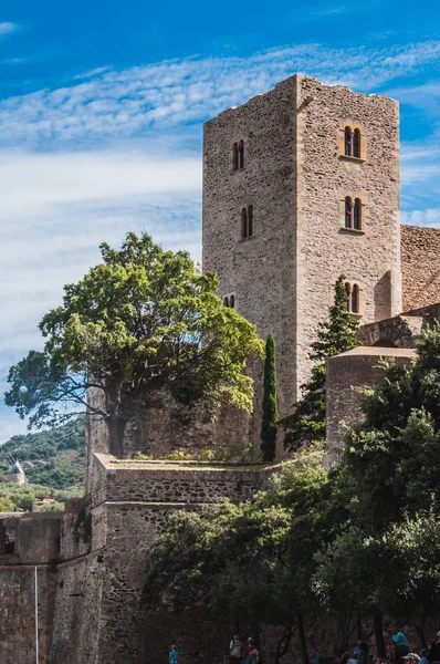 Castillo Real Collioure en los Pirineos-Orientales, Francia — Foto de Stock