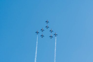 Fransız devriyesinin 9 alfabesinin gösterisi.