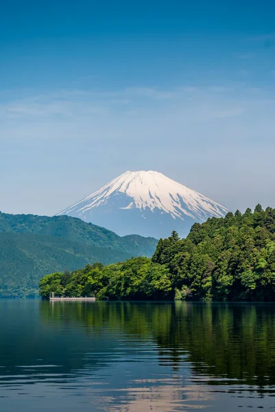 Orillas Del Lago Ashi Monte Fuji Desde Moto Hakone Japón —  Fotos de Stock