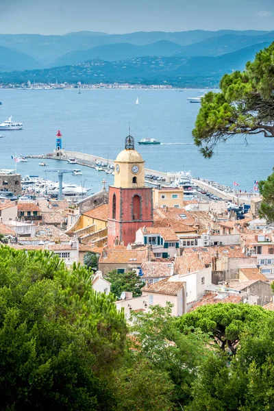 Saint Tropez Jego Port Rybacki Jachty Latem Francji — Zdjęcie stockowe