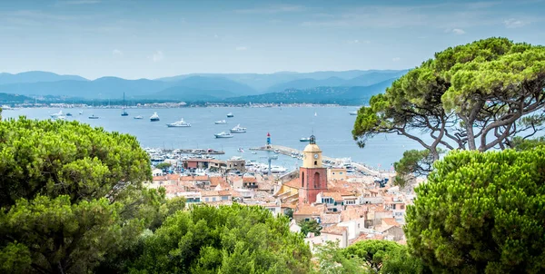 Saint Tropez Jego Port Rybacki Jachty Latem Francji — Zdjęcie stockowe