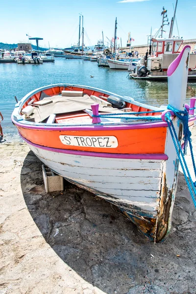 Saint Tropez Seu Porto Pesca Seus Iates Verão França — Fotografia de Stock
