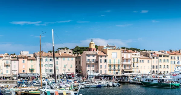 Saint Tropez Suo Porto Peschereccio Suoi Yacht Estate Francia — Foto Stock