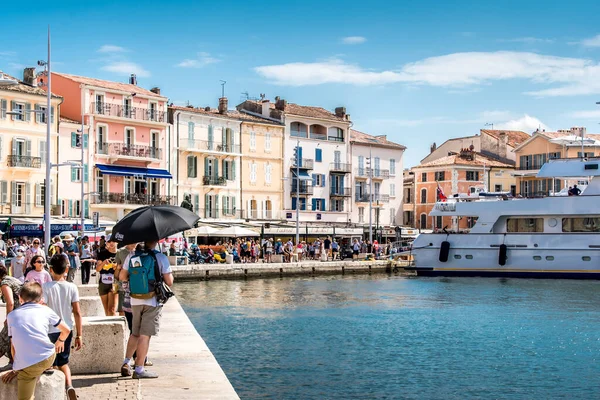 Saint Tropez Und Sein Fischereihafen Und Seine Yachten Sommer Frankreich — Stockfoto