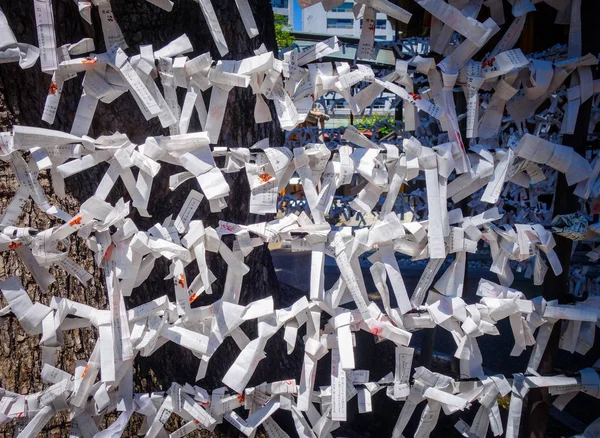 Traditionele Omikujis Ueno Tempel Tokio Japan — Stockfoto