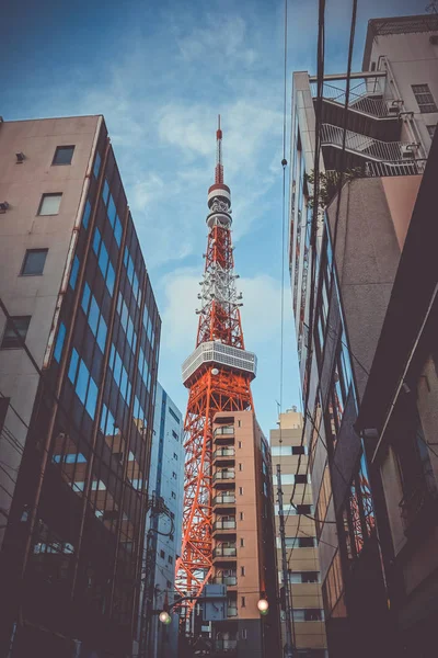 Torre Tokio Vistas Edificios Desde Calle Japón —  Fotos de Stock