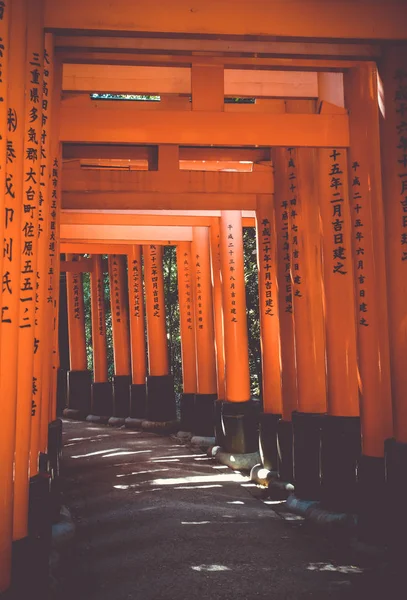 Fushimi Inari Taisha Torii Κιότο Ιαπωνία — Φωτογραφία Αρχείου