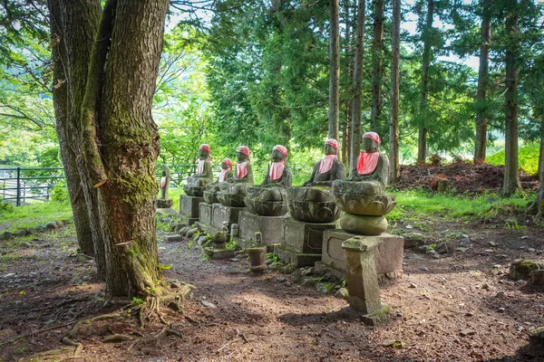 Estatuas Narabi Jizo Hito Kanmangafuchi Abismo Nikko Japón — Foto de Stock