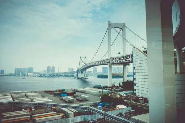 Ponte Arcobaleno Paesaggio Urbano Tokyo Giappone — Foto Stock