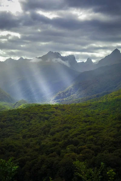 Fiordland Εθνικό Πάρκο Θυελλώδη Τοπίο Νέα Ζηλανδία Southland — Φωτογραφία Αρχείου