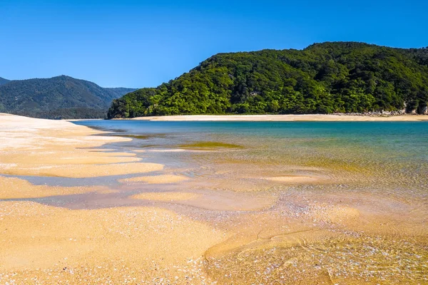 Parc National Abel Tasman Baie Sable Blanc Mer Turquoise Nouvelle — Photo