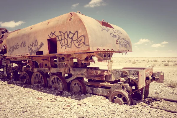 Tren Mezarlığı Uyuni Bolivya Güney Amerika — Stok fotoğraf