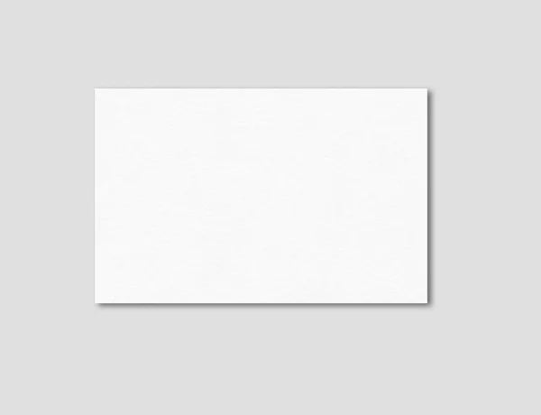 Blank Business Card Mockup Template Isolated Grey — Stock Photo, Image