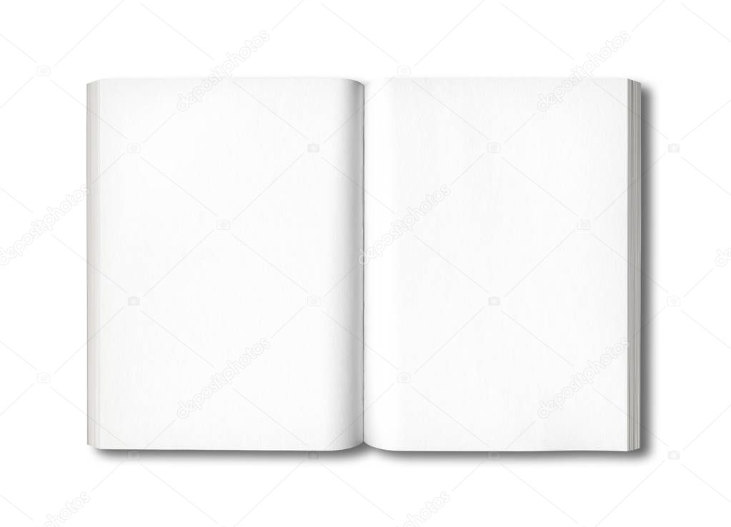 Open book isolated on a white background