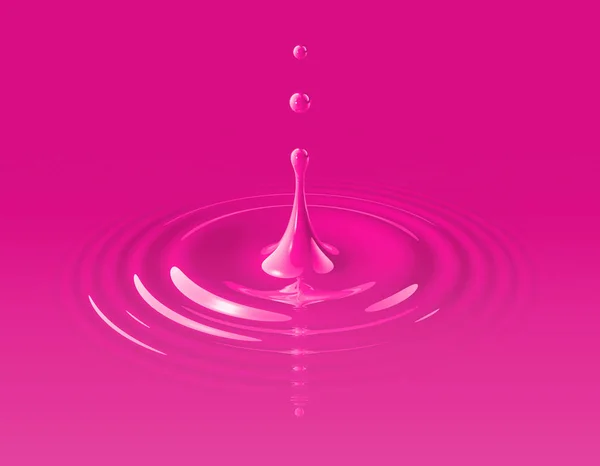 Пурпурового Фарба Падіння Хлюпалися Роблячи Брижі Ілюстрація — стокове фото