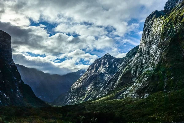 Fiordland Εθνικό Πάρκο Θυελλώδη Τοπίο Νέα Ζηλανδία Southland — Φωτογραφία Αρχείου