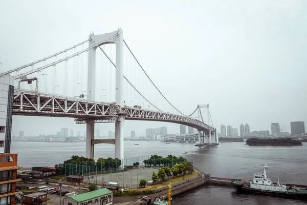 Regenbogenbrücke Und Stadtbild Tokio Japan — Stockfoto