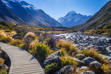Fahişe Vadisi parça, Aoraki Mount Cook, Yeni Zelanda