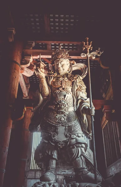 Statue Gardien Komokuten Temple Daibutsu Den Todai Nara Japon — Photo