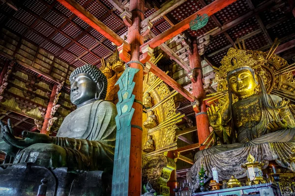 Grote Boeddha Vairocana Daibutsu Den Todai Tempel Nara Japan — Stockfoto