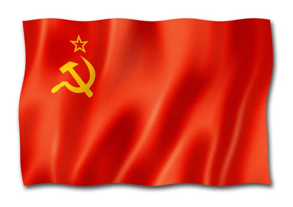 Ussr Soviet Union Flag Three Dimensional Render Isolated White — Stock Photo, Image