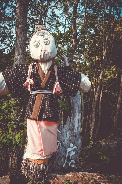Japoński Tradycyjnych Stracha Wróble Parku Nara Japonia — Zdjęcie stockowe