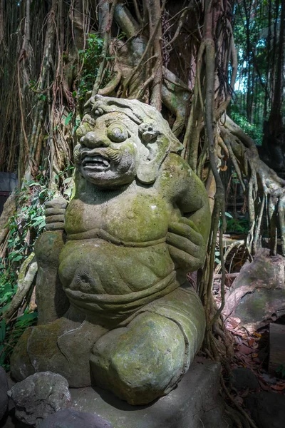 Statue Dans Forêt Sacrée Singes Ubud Bali Indonésie — Photo