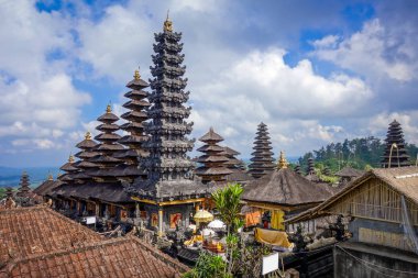 Pura Besakih tapınak kompleksi Mount Agung, Bali, Endonezya