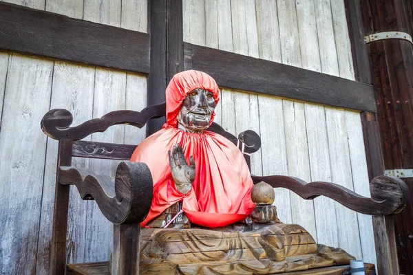 Estátua Madeira Binzuru Templo Daibutsu Den Todai Nara Japão — Fotografia de Stock