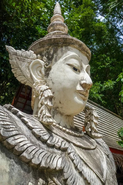 Statue Blanche Temple Wat Palad Chiang Mai Thaïlande — Photo