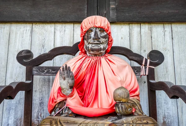 Деревянная Статуя Биндзуру Храме Дайбуцу Ден Тодай Дзи Нара Япония — стоковое фото