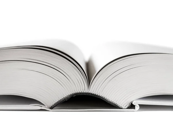 Aprire Dizionario Vuoto Libro Mockup Sfondo Bianco — Foto Stock