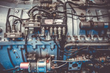 Eski Vintage uçak motoru